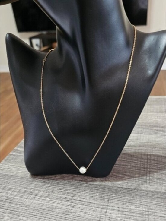 Authentic Pandora Treated Freshwater Cultured Pearl Collier Necklace - Picture 2 of 5